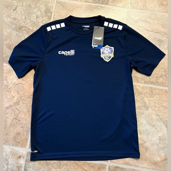 Capelli of New York Blue Performance Jersey Soccer SC Sz 10/12 Youth - Picture 5 of 5